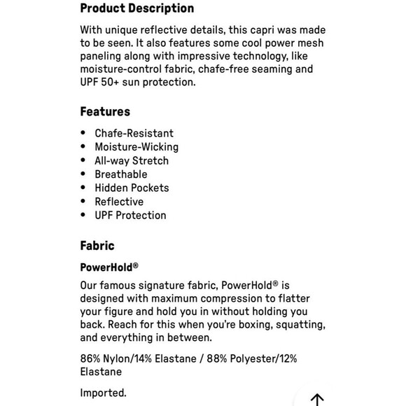 Fabletics Debbie Reflective Capri Leggings Medium Purple Camo Gym Yoga Pilates - Picture 16 of 16